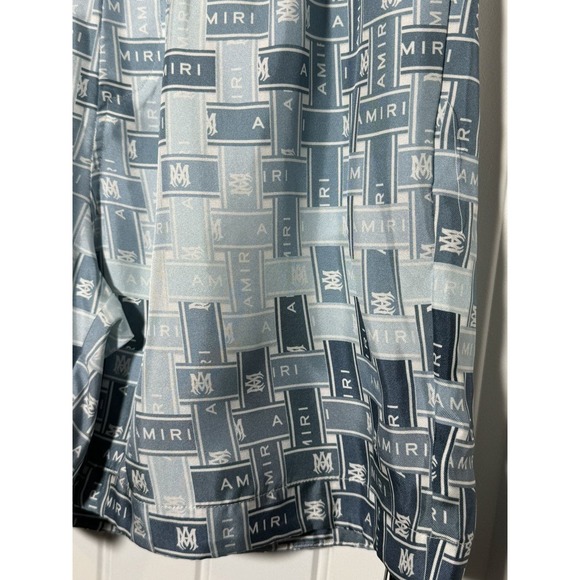 NWT Amiri Logo Print Silk Shorts - Picture 3 of 11